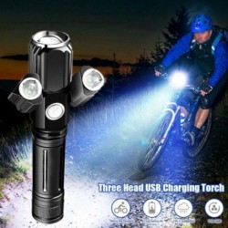 Multifunkcionális taktikai fényszóró, újratölthető, vízálló, zoomolható, kültéri kemping kirándulás elektromos