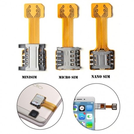 Univerzális hibrid Sim nyílású kettős SIM kártya adapter Micro SD Extender Nano Mini SIM Android Telefon xiaomi HuaWei
