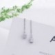 Elegáns egyszerű ezüst hosszú bojt fülbek koreai stílusú medál lógó fülbek divatos ékszerek nők számára