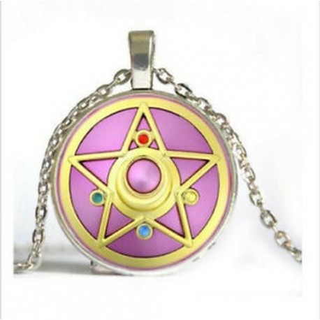 ÚJ Ezüst Anime Sailor Moon ékszerüveg üveg kupola medál nyaklánc