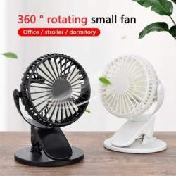 3 sebességes, 360 fokos USB újratölthető hűvös mini ventilátor klip asztali asztali ventilátor hordozható bilincs