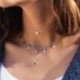 * 121 Choker csillag kristálylánc ... - Többrétegű női női ötvözet kulcscsont choker nyaklánc bűbáj lánc ékszerek