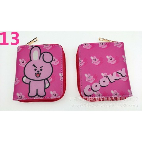 BT21 - COOKY cipzáras pénztárca - érmetartó - KPOP - BTS - Bangtan Boys - 13