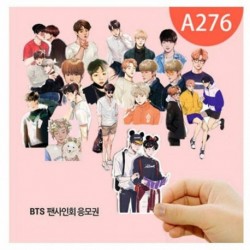 A276 - 20db-os BTS matrica szett - a banda tagok rajzolt formában - KPOP - BTS - Bangtan Boys