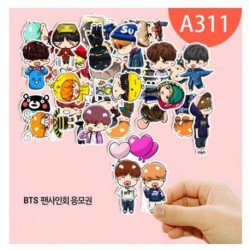 A311 - 32db-os BTS matrica szett - a banda tagok rajzolt formában - KPOP - BTS - Bangtan Boys