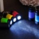 piros - Mini USB újratölthető zseblámpa LED-es zseblámpa lámpa zseb kulcstartó vízálló