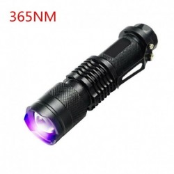 365nm - UV ultraibolya LED zseblámpa fekete fényű fény 395/365 nM ellenőrző lámpa zseblámpa