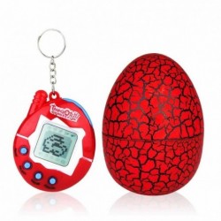 Piros - Tamagotchi virtuális kisállat játék retro cyber kisállat újdonság 49 az 1-ben Toy Nostalgic 90s UK