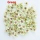 Zöld - 50x mini selyem mesterséges százszorszép virágfej esküvői lakberendezési barkács kézműveshez