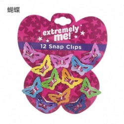 Pillangó-12Db - Kids BB Clips Candy Asymptotic Color Girls Children Glitter 12PCS / Set Hair Clips