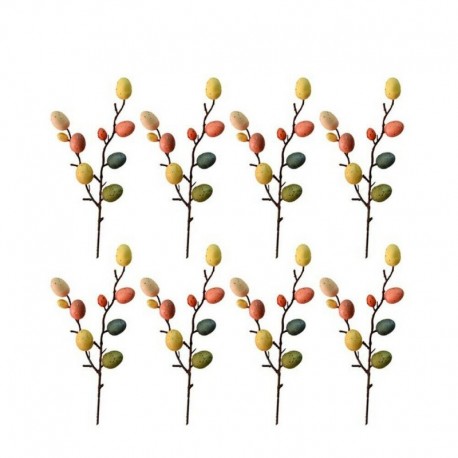 2PCS - Lakberendezés tojásfa ágak húsvéti dekoráció függő díszek húsvéti tojás