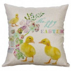 * 31 - Húsvéti mintás pamutvászon puha otthoni dekoratív párnahuzat párnahuzat 18 &quot