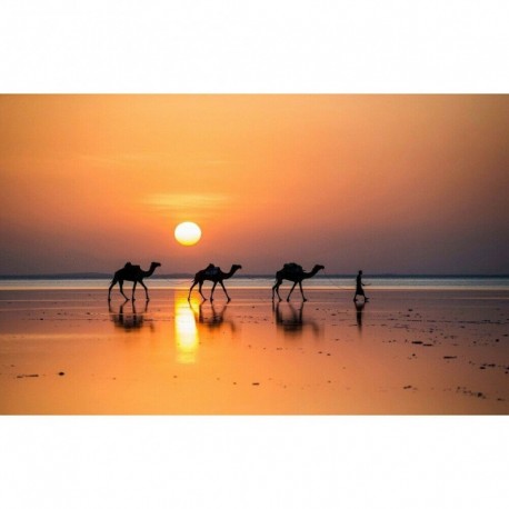 Nincs szín - Gyémántfestés keresztszemes naplemente teljes körű fúróhímzés (LD299)