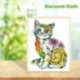 Nincs szín - 5D barkács teljes fúró gyémántfestés virág macska keresztszemes mozaik készlet dekoráció