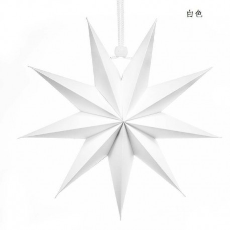 fehér - Karácsonyi 3D nagy csillag függő lámpaernyő papír lámpás mennyezeti ablak dekoráció Egyesült Királyságban