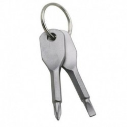 Ezüst - Pocket Outdoor Tool EDC csavarhúzó rozsdamentes acél kulcstartó kulcstartó multi készlet