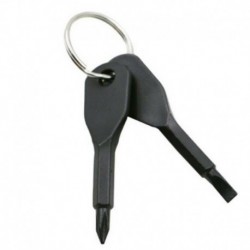 Fekete - Zsebes szabadtéri eszköz EDC csavarhúzó rozsdamentes acél kulcstartó kulcstartó multi készlet