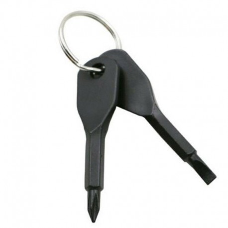 Fekete - Zsebes szabadtéri eszköz EDC csavarhúzó rozsdamentes acél kulcstartó kulcstartó multi készlet