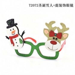 T2072 - Karácsonyi party ajándék aranyos rajzfilm szemüveg keret csillogó szemüveg nélkül lencse