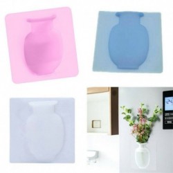 fehér - Varázsgumi szilikon ragacsos virág falra szerelhető váza konténer palack tároló