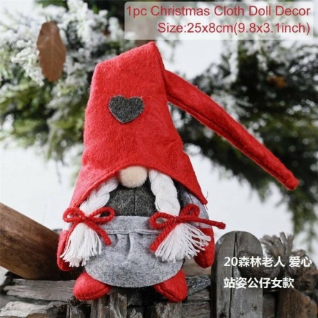 * 5 - Izzó rajzfilm Mikulás plüss baba gnóm karácsonyi dísz otthoni party dekoráció