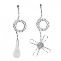 Ezüst - Mennyezeti ventilátor lánc gyöngyös golyós ventilátor húzza lánc 13,6 &quot ventilátor húzza meg dekoráció