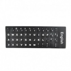 angol - Héber fehér betűs billentyűzet matricák Macintosh / középre helyezett angol betűkhöz