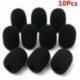 Nincs szín - 10db praktikus kis fekete mikrofon fejhallgató szélvédő szivacs hab mikrofon fedelek