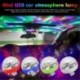 2db - 2x Mini USB RGB LED színpadi lámpa távirányító Disco gömblámpák otthoni autó party