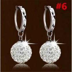 * 6 1 Pár - 925 ezüst kristály strasszos cirkónia fülbevalók esküvői ékszerek női ajándék