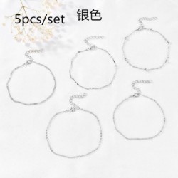 Ezüst - Boka karkötő női 925 Sliver & Gold boka láblánc Strand gyöngy ékszerek UK