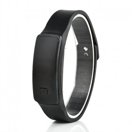 Fekete - Unisex digitális LED sportóra szilikon zenekar karóra férfi női divat