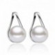 Nincs szín - 925 ezüstözött édesvízi gyöngy fülbevaló ajándék szerelmes fülbevaló