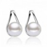 Nincs szín - 925 ezüstözött édesvízi gyöngy fülbevaló ajándék szerelmes fülbevaló