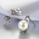 Nincs szín - 925 ezüstözött édesvízi gyöngy fülbevaló ajándék szerelmes fülbevaló