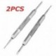 Nincs szín - 2PCS / Set óraszíj rugós rudak hevedercsatlakozó csapok eltávolító javító szerszámkészlet ezüst