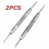 Nincs szín - 2PCS / Set óraszíj rugós rudak hevedercsatlakozó csapok eltávolító javító szerszámkészlet ezüst