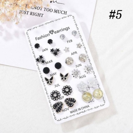 * 2 - 12 pár / szett kristályvirág fülbevaló fülbevaló varázsa női esküvői ékszer ajándék