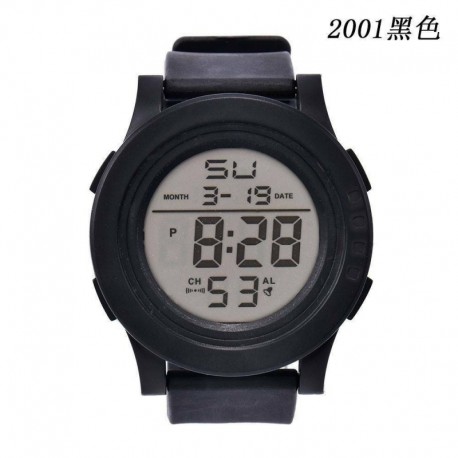 Fekete - LED képernyő digitális sportóra dátum katonai vízálló férfi női karóra Egyesült Királyság