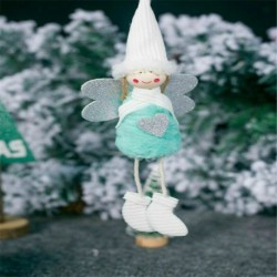 Design-2 zöld (1db HxS: 10 * 20c ... - Karácsonyi angyal plüss babajáték karácsonyfa medál díszek lakberendezési