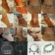 9. készlet - Divat boka karkötő nők arannyal ezüstözött boka láb ékszer lánc strand