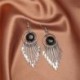 Ezüst - Divat női kristály ezüst arany csepp dangle horog geometriai bojt fülbevalók új