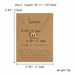 Arany Skorpió (kártyával) - 12 csillagkép medál nyaklánc állatöv jel nyaklánc születésnapi kártya ajándék