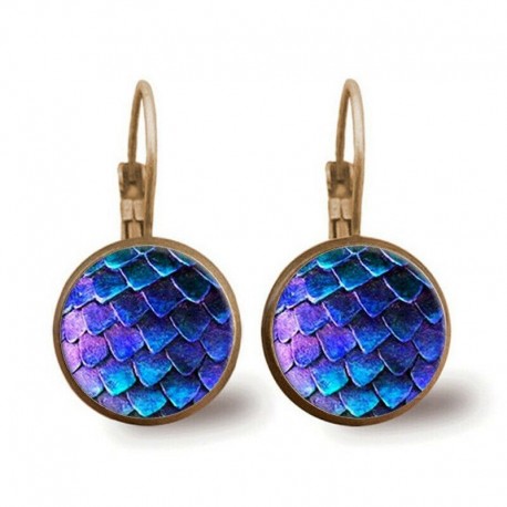 * 27 Halmérleg - 2 db / 1 pár Vintage forró bagoly ezüst üveg fülkés 18 mm-es karos hátsó fülbevaló