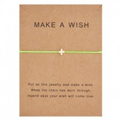 Fluoreszkáló zöld kereszt - Kézzel készített szív csillag kötél karkötő karperec barátság pár kártya ékszer