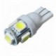 15db autó T10 fehér LED 5050 5smd éklámpa W5W 194 168 2825 158 192 12V Gyors szállítás CSV