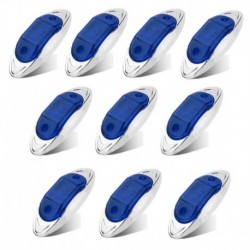 10db kék - Autó LED-es lámpák 10-30V 6 LED-es oldalsó helyzetjelző lámpák Figyelmeztető lámpák teherautó