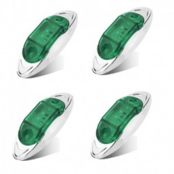 4db Zöld - Autó LED-es lámpák 10-30V 6 LED-es oldalsó helyzetjelző lámpák Figyelmeztető lámpák teherautó