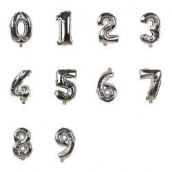 ezüst - 32 hüvelykes rózsaarany ezüst alumíniumfólia száma lufi számjegyű hélium lufi születésnapi parti kellékek