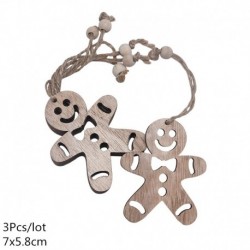 Stílus3 - 3db szüreti fa medálok díszek Mikulás barkácsolás fa kézműves termékek karácsonyi díszek karácsonyi party